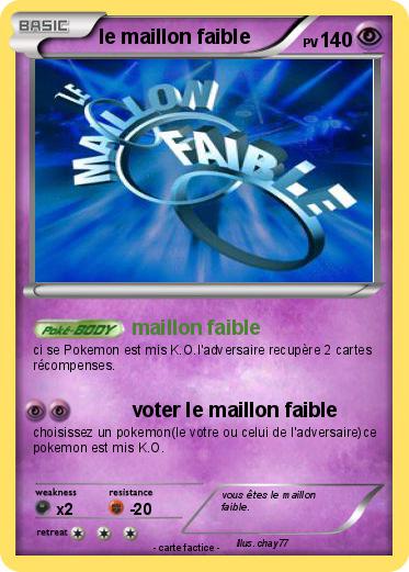 Pokemon le maillon faible