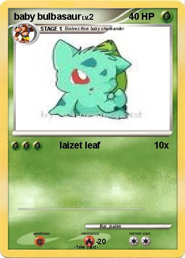 Pokemon baby bulbasaur