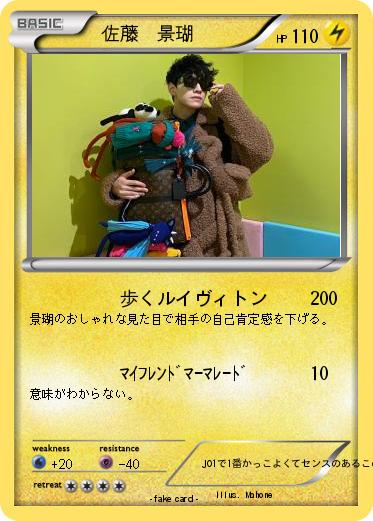 Pokemon 　佐藤　景瑚