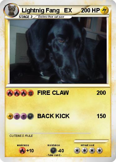 Pokemon Lightnig Fang   EX