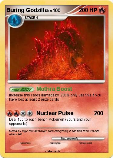 Pokemon Buring Godzilla
