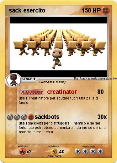 Pokemon sack esercito