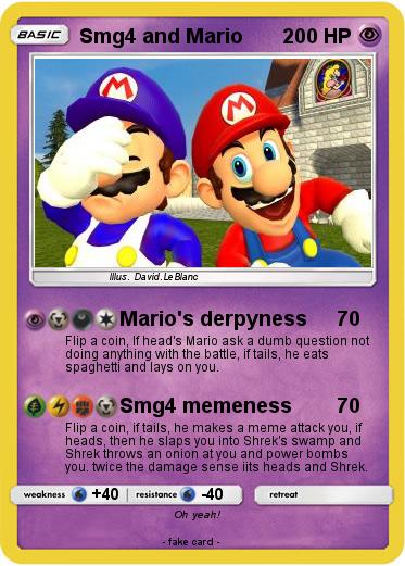 Pokémon Smg4 and Mario 1 1 - Mario's derpyness.