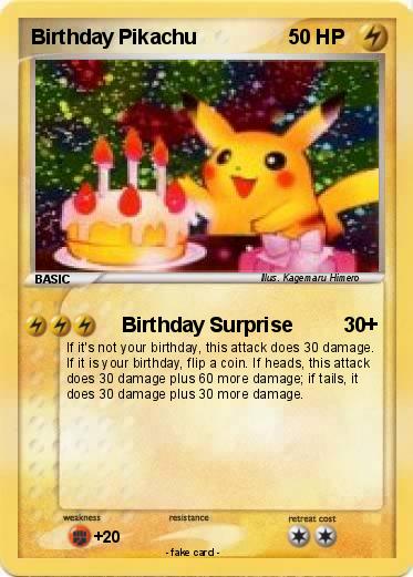 Pokemon Birthday Pikachu