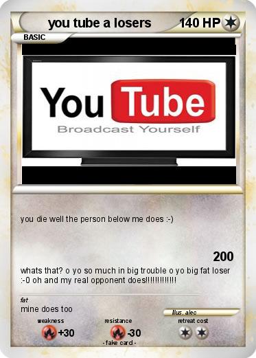 Pokemon you tube a losers