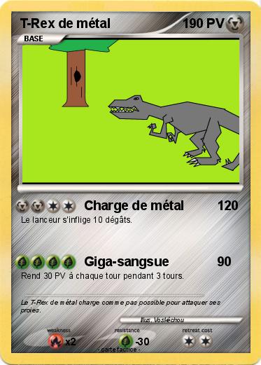 Pokemon T-Rex de métal