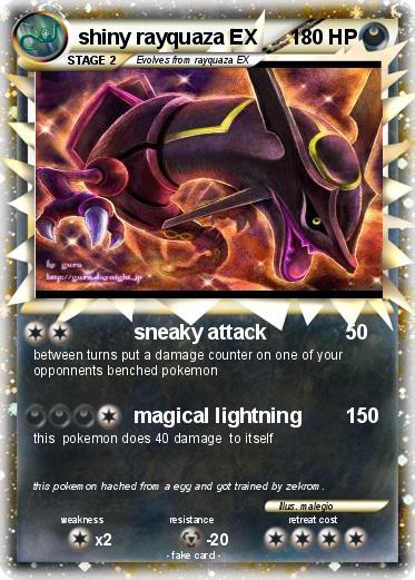 Pokemon shiny rayquaza EX