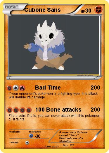 Pokemon Cubone Sans