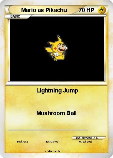 Pokemon Mario as Pikachu