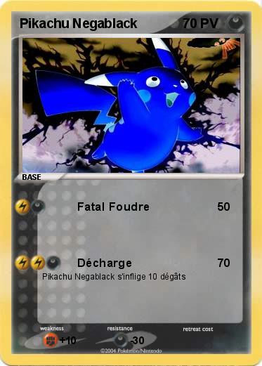 Pokemon Pikachu Negablack