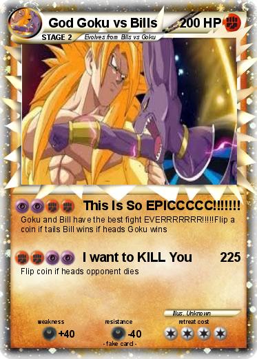 Pokemon God Goku vs Bills