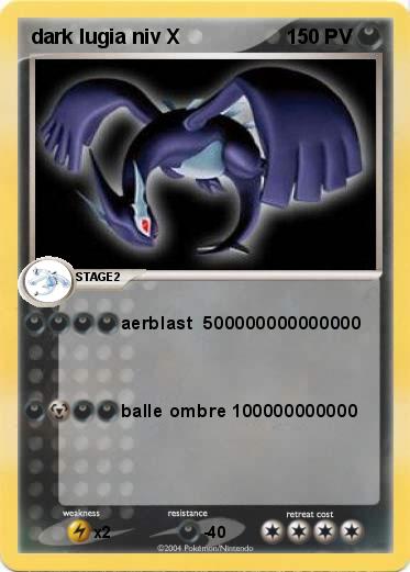 Pokemon dark lugia niv X 