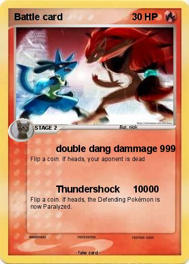 Pokemon Battle card