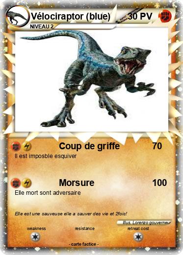 Pokemon Vélociraptor (blue)
