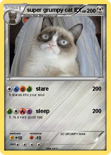 Pokemon super grumpy cat EX