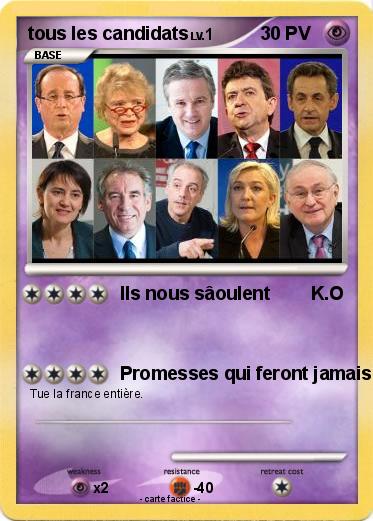 Pokemon tous les candidats