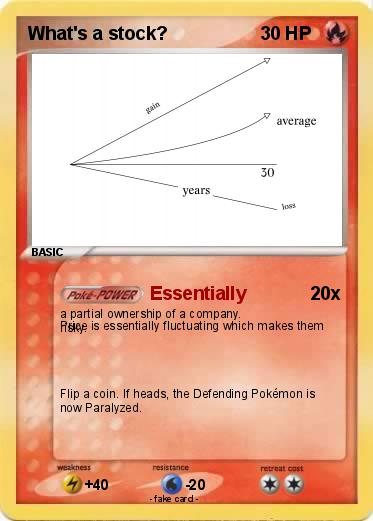 Pokemon What's a stock?