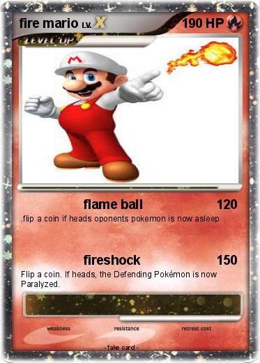 Pokemon fire mario