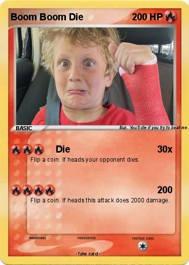 Pokemon Boom Boom Die