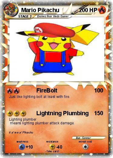 Pokemon Mario Pikachu