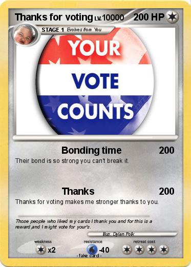 Pokemon Thanks for voting