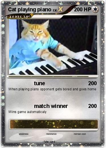 Pokemon Cat playing piano