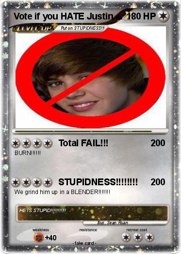 Pokemon Vote if you HATE Justin