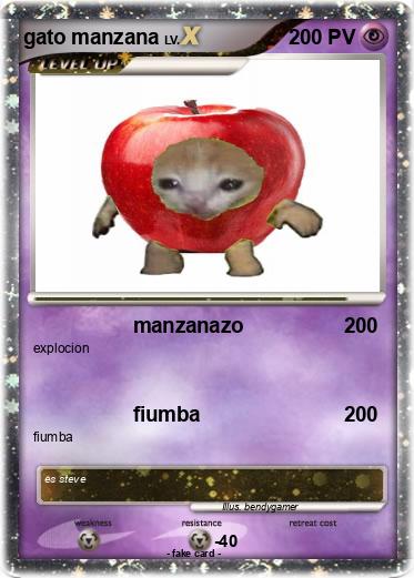 Pokemon gato manzana