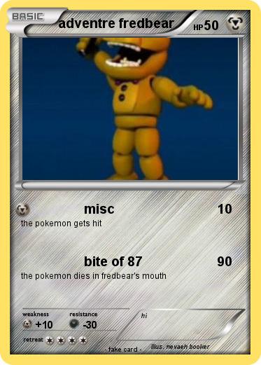 Pokemon adventre fredbear