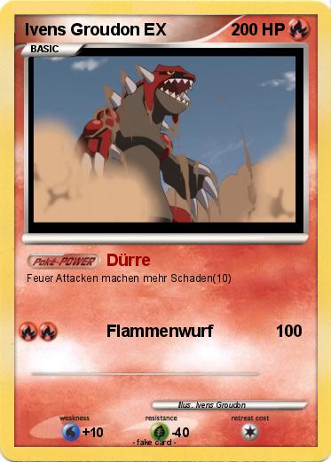 Pokemon Ivens Groudon EX