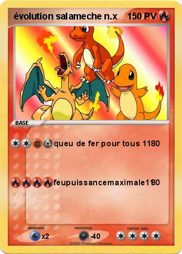 Pokemon évolution salameche n.x