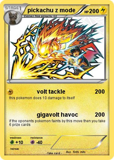 Pokemon pickachu z mode