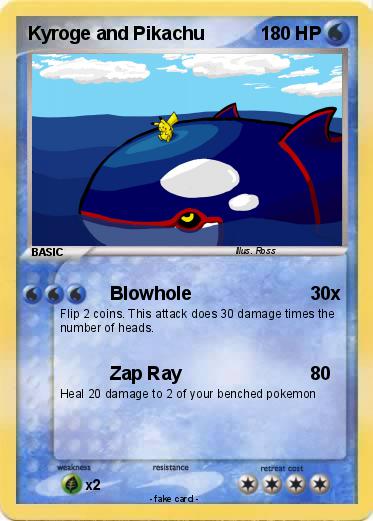 Pokemon Kyroge and Pikachu