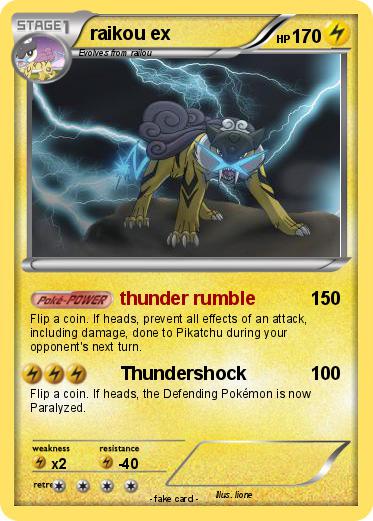 Pokemon raikou ex