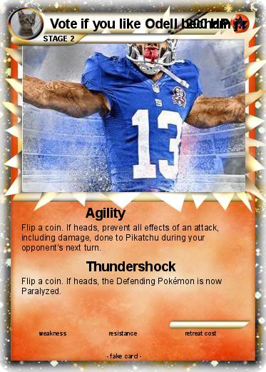 Pokemon Vote if you like Odell becham j.r
