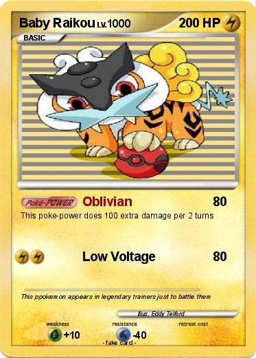 Pokemon Baby Raikou