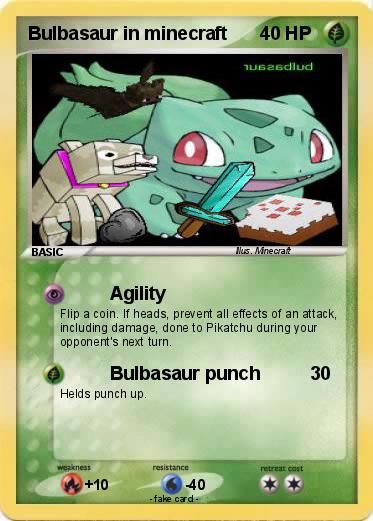 Pokemon Bulbasaur in minecraft