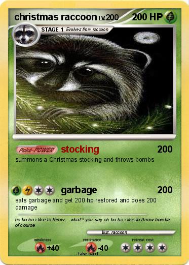 Pokemon christmas raccoon