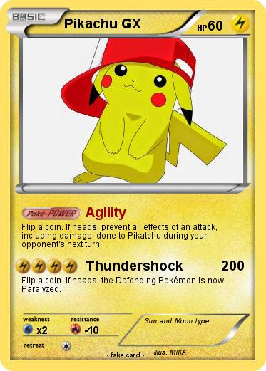 Pokemon Pikachu GX