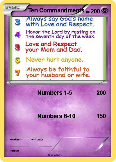 Pokemon Ten Commandments