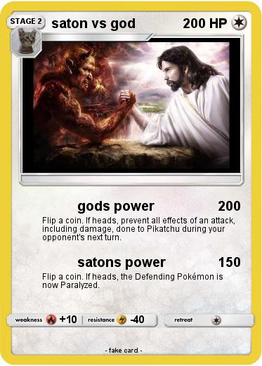 Pokemon saton vs god