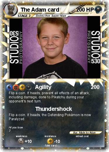 Pokemon The Adam card