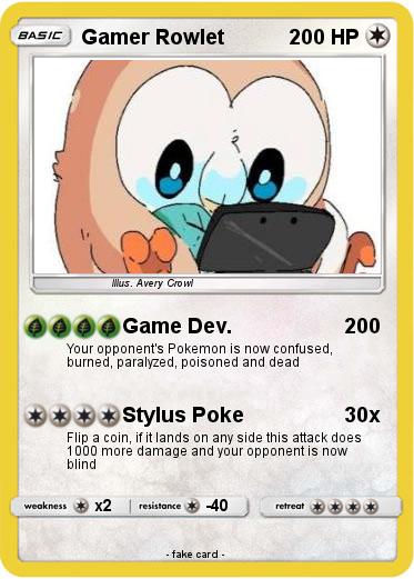 Pokemon Gamer Rowlet