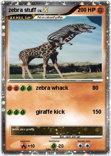 Pokemon zebra stuff
