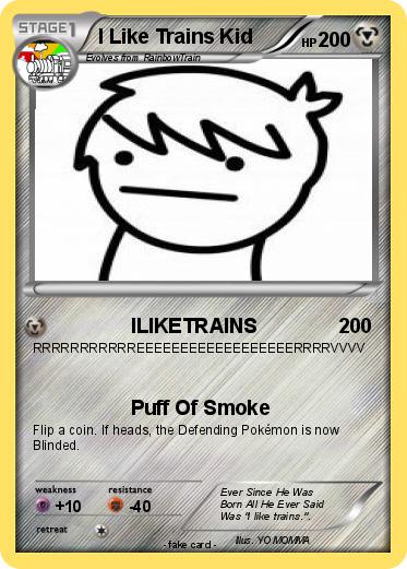 Pokemon I Like Trains Kid