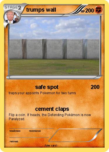 Pokemon trumps wall
