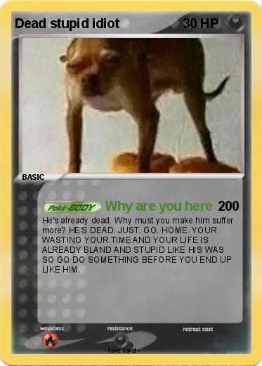 Pokemon Dead stupid idiot