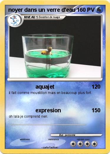 Pokemon noyer dans un verre d'eau
