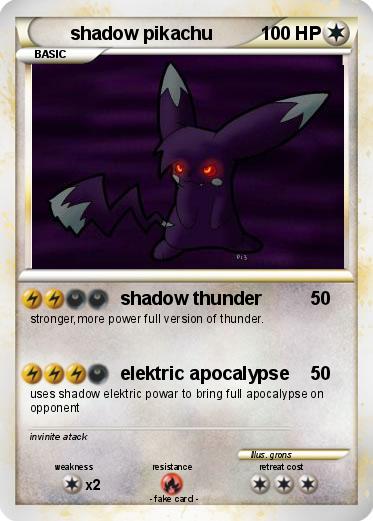 Pokemon shadow pikachu