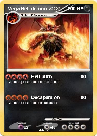 Pokemon Mega Hell demon